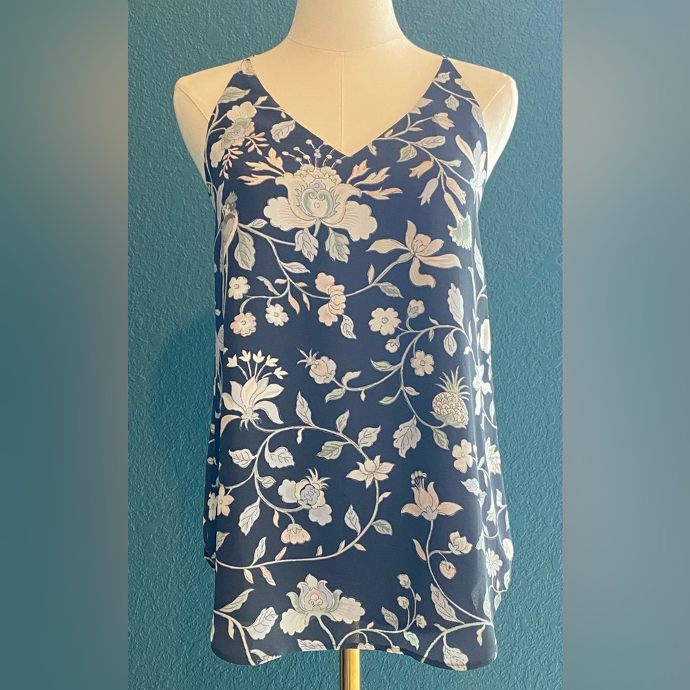Loft floral camisole gray XS